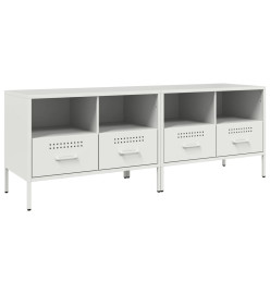 Meubles TV 2 pcs blanc 68x39x50,5 cm acier laminé à froid