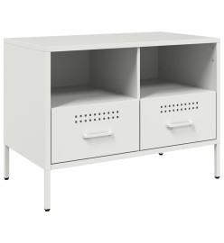 Meubles TV 2 pcs blanc 68x39x50,5 cm acier laminé à froid