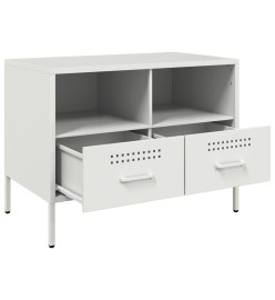 Meubles TV 2 pcs blanc 68x39x50,5 cm acier laminé à froid