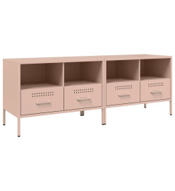 Meubles TV 2 pcs rose 68x39x50,5 cm acier laminé à froid