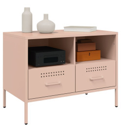 Meubles TV 2 pcs rose 68x39x50,5 cm acier laminé à froid