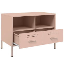 Meubles TV 2 pcs rose 68x39x50,5 cm acier laminé à froid