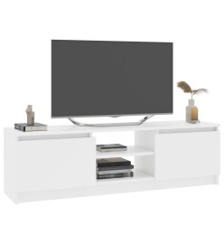 Meuble TV Blanc 120x30x35,5 cm Bois d'ingénierie