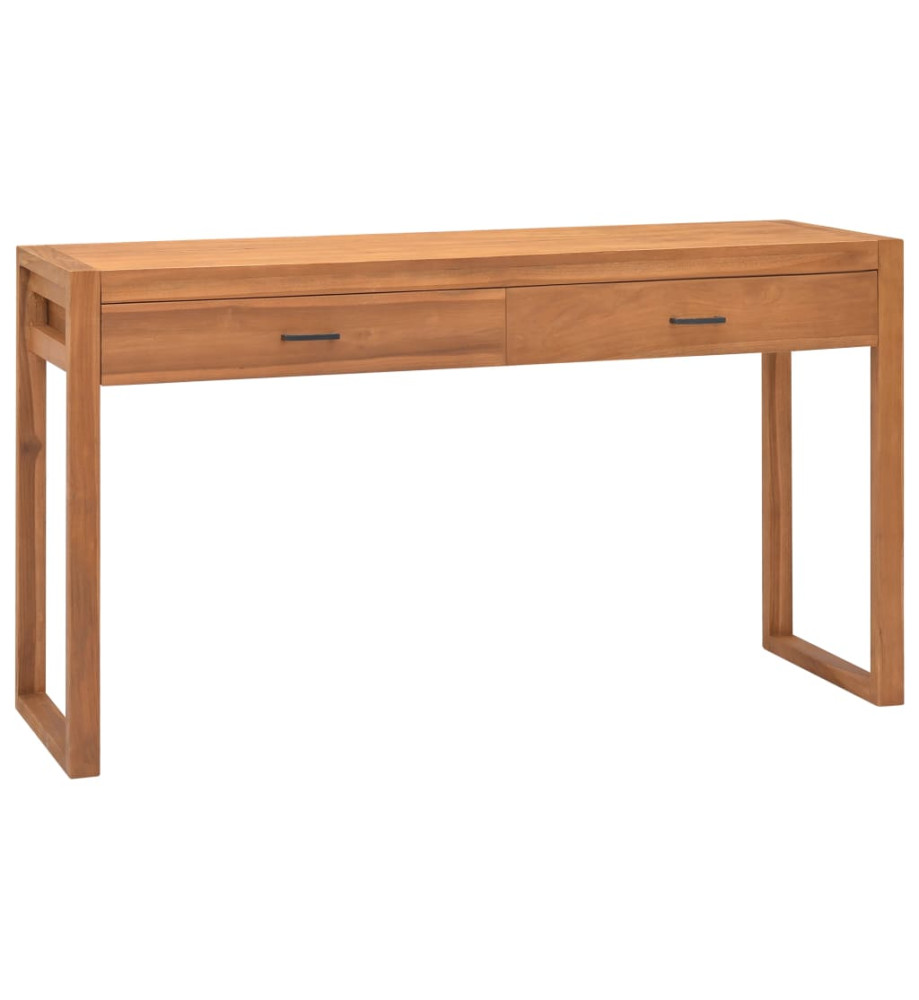 Bureau avec 2 tiroirs 140x40x75 cm Bois de teck