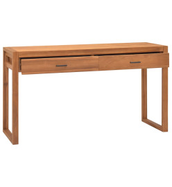 Bureau avec 2 tiroirs 140x40x75 cm Bois de teck