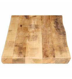 Dessus de table bord vivant 80x40x2,5 cm bois de manguier brut