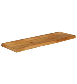 Dessus de table à bord vivant 110x30x2,5cm bois massif manguier