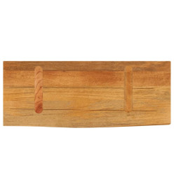 Dessus de table à bord vivant 80x20x3,8 cm bois massif manguier