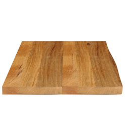 Dessus de table à bord vivant 90x60x3,8 cm bois massif manguier