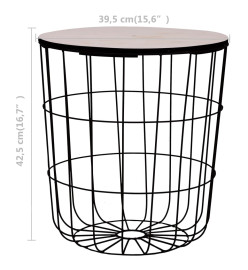 Table basse Noir Ø 39,5 cm
