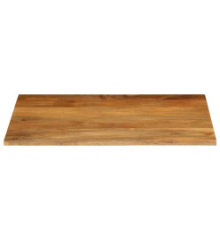 Dessus de table à bord vivant 110x80x3,8cm bois massif manguier