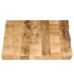 Dessus de table bord vivant 120x60x2,5 cm bois de manguier brut