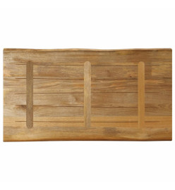 Dessus de table bord vivant 120x60x2,5 cm bois de manguier brut