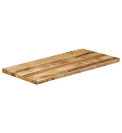 Dessus de table bord vivant 100x60x2,5 cm bois de manguier brut