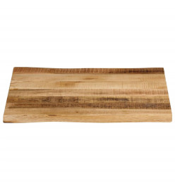 Dessus de table bord vivant 60x60x2,5 cm bois de manguier brut