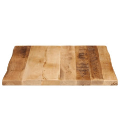 Dessus de table bord vivant 60x60x2,5 cm bois de manguier brut