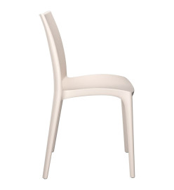 Chaises de jardin lot de 2 crème 50x46x80 cm polypropylène