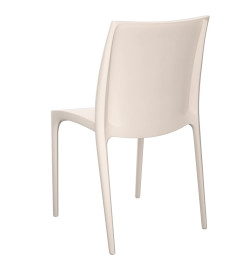 Chaises de jardin lot de 2 crème 50x46x80 cm polypropylène