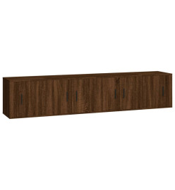 Ensemble de meubles TV 4 pcs Chêne marron Bois d'ingénierie