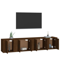 Ensemble de meubles TV 4 pcs Chêne marron Bois d'ingénierie