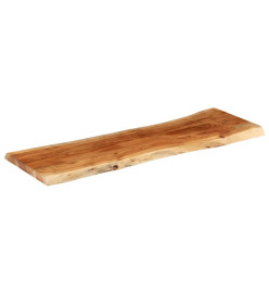 Dessus de table 140x40x3,8 cm rectangulaire bois massif acacia