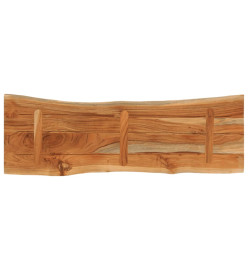 Dessus de table 140x40x3,8 cm rectangulaire bois massif acacia