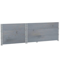 Colliers de palette 3 pcs gris 120x80 cm bois de pin solide