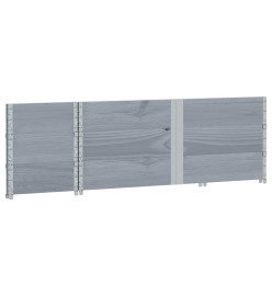 Colliers de palette 3 pcs gris 150x50 cm bois de pin solide