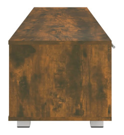 Meuble TV Chêne fumé 140x40x35 cm Bois d'ingénierie