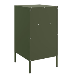 Tables de chevet 2 pcs vert olive 36x39x68 cm