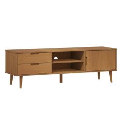 Meuble TV MOLDE Marron 158x40x49 cm Bois de pin massif