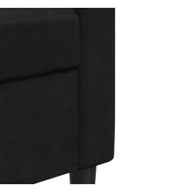 Ensemble de canapés 3 pcs avec coussins Noir Velours