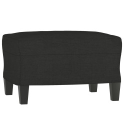 Ensemble de canapés 3 pcs avec coussins noir tissu