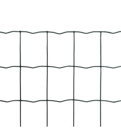 Clôture Euro Acier 25 x 1,7 m Vert
