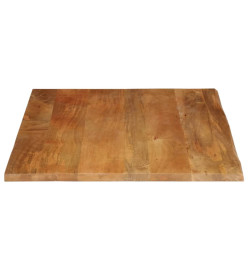 Dessus de table à bord vivant 100x80x2,5cm bois massif manguier