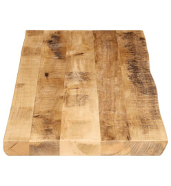 Dessus de table bord vivant 120x40x3,8 cm bois de manguier brut