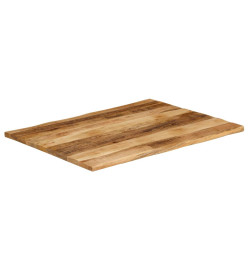 Dessus de table bord vivant 90x80x3,8 cm bois de manguier brut