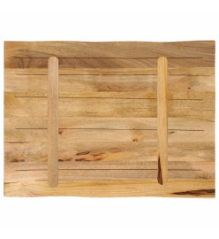 Dessus de table bord vivant 80x60x3,8 cm bois de manguier brut