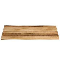 Dessus de table bord vivant 70x60x2,5 cm bois de manguier brut