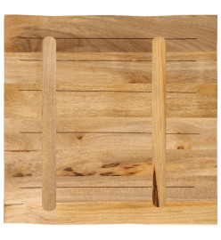 Dessus de table bord vivant 60x60x3,8 cm bois de manguier brut