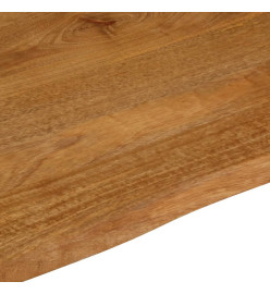 Dessus de table à bord vivant 60x60x3,8 cm bois massif manguier