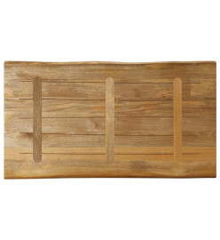 Dessus de table bord vivant 110x60x2,5 cm bois de manguier brut