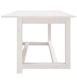 Table basse Blanc 110x55x45 cm Bois massif de pin