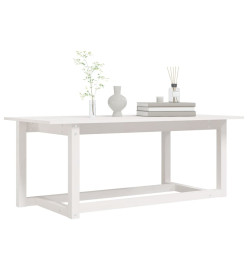 Table basse Blanc 110x55x45 cm Bois massif de pin