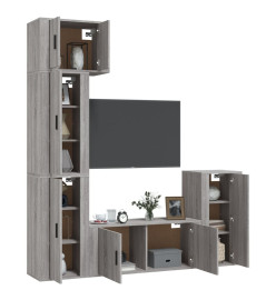 Ensemble de meubles TV 5 pcs Sonoma gris Bois d'ingénierie