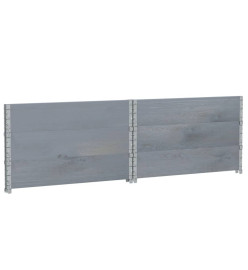 Colliers de palette 3 pcs gris 100x100 cm bois de pin solide