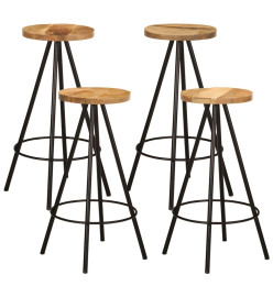 Ensemble de bar 5 pcs bois de manguier massif