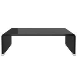 Meuble TV/ Support pour moniteur 40 x 25 x 11 cm Verre Noir