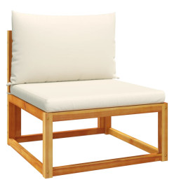Salon de jardin avec coussins 10 pcs bois d'acacia solide