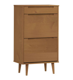 Armoire à chaussures MOLDE Marron 59,5x35x103 cm Bois de pin